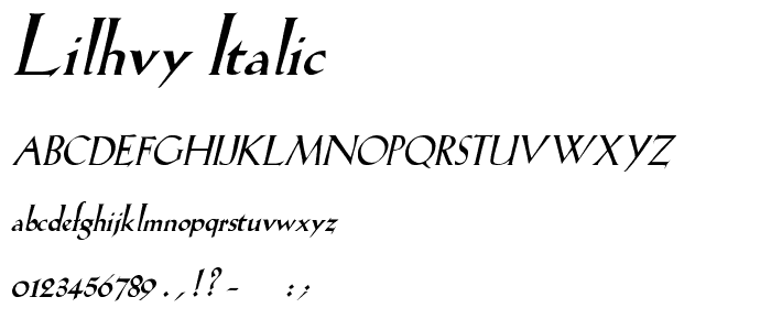 LilHvy Italic font